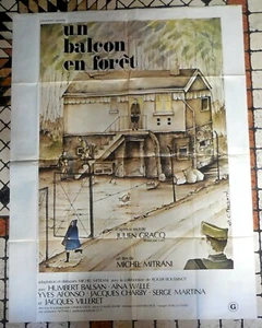 VINTAGE ORIGINAL FRENCH MOVIE POSTER UN BALCON EN FORET michel mitrani - Picture 1 of 4