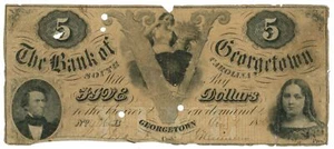 185X Bank of Georgetown, South Carolina $ 5 veraltete Note Sh178 (62787) - Bild 1 von 2