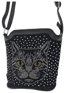 Kleine Handtasche Katze Clutch - Strass Katzen - Picture 1 of 3