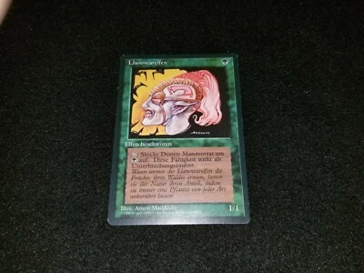 MTG 1x Revised green common LP German FBB Llanowar Elves ships w/ tracking - Image 1 of 2