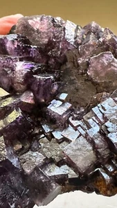 Purple Cubic Fluorite/Ferric Iron Specimen,Quartz Crystal,Metaphysical,Decor - Picture 1 of 16