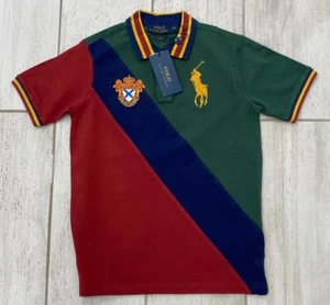 NWT Polo Ralph Lauren Boys Custom Slim Fit Big Pony Green Polo Shirt Size 9Y-10Y - Picture 1 of 8
