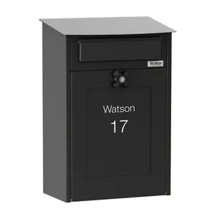 Wall Mounted Post Box Outdoor Lockable with Keys Albert - Picture 1 of 36