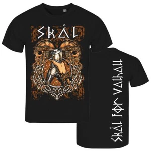 Übergrößen 3XL bis 8XL T-Shirt Skal for Valhall Met Trinkhorn Wikinger Spruch - Bild 1 von 4