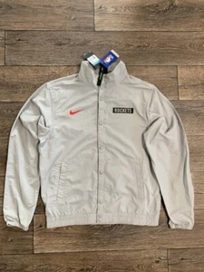 nike nba rockets jacket bomber grey men size M - Picture 1 of 8
