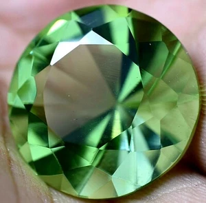 Lab Created 45.85 Ct Green Peridot GGL Certified Diamond Cut SPLENDID Gemstone - Picture 1 of 5