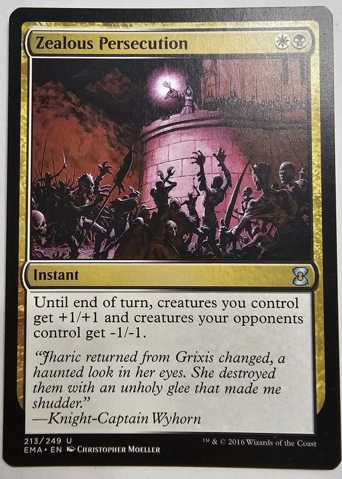 MTG Magic The Gathering Card Zealous Persecution Instant White Black Eternal Mas - Image 1 of 2