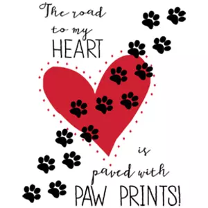Paved With Pawprints Sweatshirt/Longsleeved Sizes/Colors - Picture 1 of 2