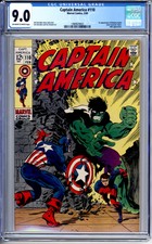 CAPTAIN AMERICA #110 CGC 9.0 OW/WHITE PAGES STERANKO 1st MADAME HYDRA HULK 1969