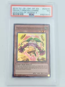 2015 Yugioh DRL2-EN031 Prediction Princess Coinorma 1a Edizione Super Raro PSA 7 - Foto 1 di 2