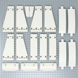Lego Technic Bricks 18x White Studless Panels and Fairings Parts NEW - Picture 1 of 5