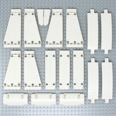 Lego Technic Bricks 18x White Studless Panels and Fairings Parts NEW - Image 1 of 4