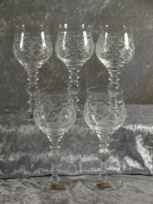 Bohemia Kristallglas 5er Set edle Sherrygläser Südweinglas Süssweinkelch - Bild 1 von 4