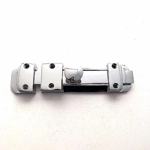Heavy Duty Polished Chrome Strong Security Door Surface Slide Bolt- 6" / 152mm - Picture 1 of 1