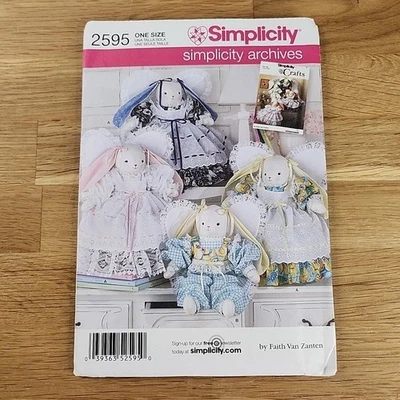 Simplicity 2595 Craft Easter Bunny Rabbit Sewing Pattern Uncut Factory Folds OOP - Image 1 of 3