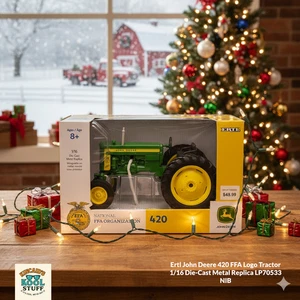 Ertl John Deere 420 FFA Logo Tractor 1/16 Die-Cast Metal Replica LP70533 NIB - Picture 1 of 14