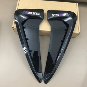 For BMW F15 X5 F85 SUV 2014-2018 X5M Glossy Black Side Fender Vent Cover Trim - Picture 1 of 14