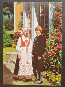 Cartolina d'epoca - Costumi nazionali - Aust-Agder - Norvegia - Foto 1 di 5