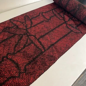 Corbata Shibori de bambú granate teñida seda sin usar perno por yarda tela kimono BS55 - Imagen 1 de 10