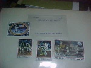 DUBAL 1969 -SPACE, SHIPS MOON WALK APOLLO 14 , AIR MAIL STAMPS - Picture 1 of 5