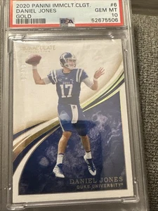DANIEL JONES 2020 IMMACULATE GOLD 1/10 PSA 10 - Picture 1 of 3