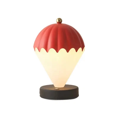 Nordic Style Hot Air Balloon LED Touch 3 Colour USB Bedside Table Lamp Light Red - image 1 of 4