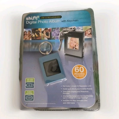 New SHIFT3 Digital Photo Album with Keychain USB2 Rechargeable 60 Photo Capacity - Image 1 of 4
