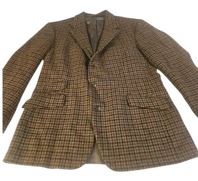 Vtg POLO Ralph Lauren Wool Tweed Jacket Blazer 42R Sport Coat Elbow Patch USA  - Image 1 of 4