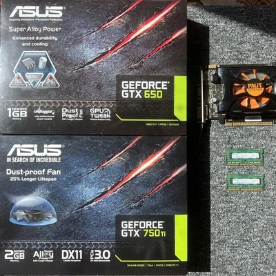 Asus Geforce Gtx 650 1gb Graphics Card Leadtek Gt440 Gpu Gaming Pc Video Card - Image 1 of 4