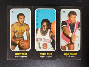 1971-72 Topps Stickers - Chet Walker Jerry West Willis Reed #31-32-33 HOF Legend - Picture 1 of 3