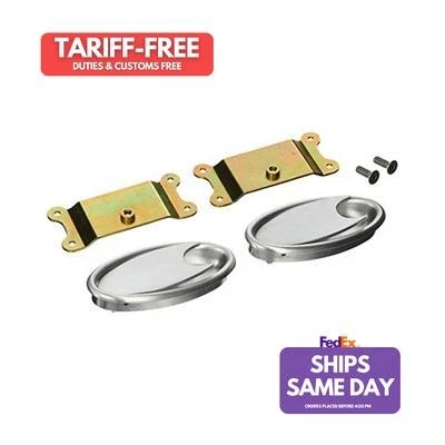 Lokar IDH-2001, 2 Pack Polished Aluminum Oval Interior Door Handles- Polished  - Image 1 of 4