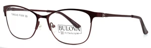 BULOVA Sugan Wine Womens Cat Eye Full Rim Eyeglasses Frames 55-16-140 B:39 - Picture 1 of 15