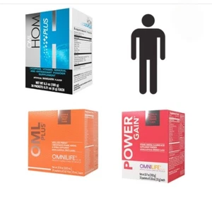 Pack para hormonas masculinasOML Hom Plus + Power Gain + OML Plus Omnilife - Imagen 1 de 4