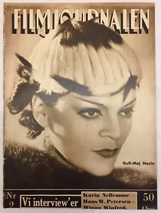 Gull-Maj Norin Complete Antique Vintage Danish Magazine 1935 Filmjournalen - Picture 1 of 4