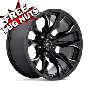 22 inch 22x12 Fuel D803 FLAME GLOSS BLACK MILLED wheel rim 6x135 -44 - Picture 1 of 1
