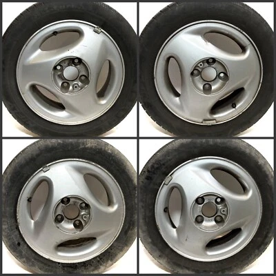 Opel Corsa B Original Alu-Felgen LK 4x100 ET49 Reifen 165/65 R14 - Bild 1 von 4