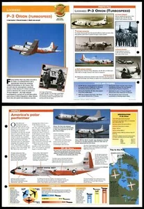P-3 Orion (Turbospeed) #47 Record Breakers Aircraft Of The World Fold-Out Card - Picture 1 of 1