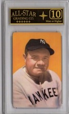 Vintage 1973 Smithsonian Babe Ruth Baseball Immortal Playing Card Graded ASG 10 