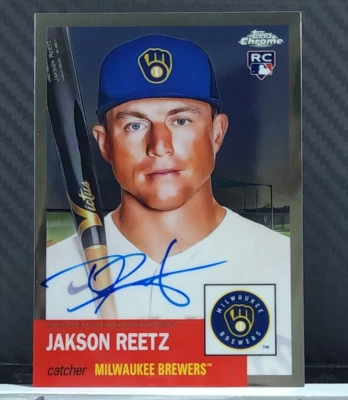 Jakson Reetz - 2022 Topps Chrome Anniversary AUTOGRAPH RC #CPA-JRE - Brewers RC - Image 1 of 2