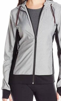 Chaqueta cortavientos Roxy Darya para mujer gris y negra ligera talla S Foto 1 de 4