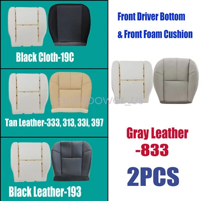 For 2007-2014 GMC Sierra 1500 2500 3500 HD Driver Lower Bottom Seat Cover & Foam Foto 1 de 4