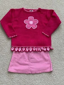 GIRL'S MULBERRIBUSH SWEATER AND SKIRT- PINK - SIZE 5 - Picture 1 of 5