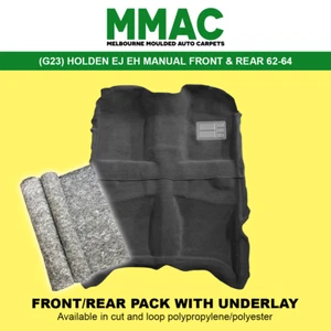 MOULDED CAR CARPET FITS (G23) HOLDEN EJ EH (MANUAL) FRONT & REAR + U/LAY 62-64 - Picture 1 of 24
