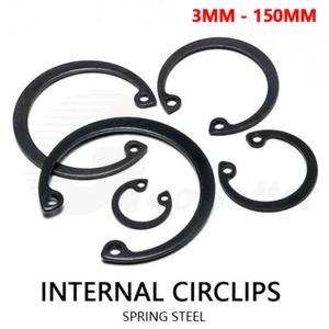 lnternal Circlips For Bore C-Clip 3mm-150mm Spring Steel Retaining Ring DIN 472 - Picture 1 of 74