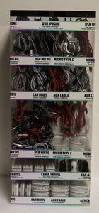 Wholesale Lot 200 Pcs Fast Charging USB Accessories with Crystal Display Rack - Picture 1 of 4