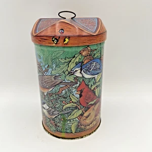 Vintage Hanging Decorative Tin - Wild North American Song Birds In The Forest - Picture 1 of 10