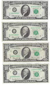 Series 1974 1977 CHICAGO $10 YOUR CHOICE LOT M27 - Picture 1 of 4