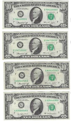 Series 1974 1977 CHICAGO $10 YOUR CHOICE LOT M27 - Image 1 of 4