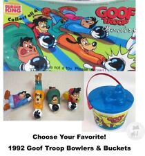 Burger King 1992 Vintage Disney Afternoon Goof Troop Bowlers Toys or Bucket-Pick