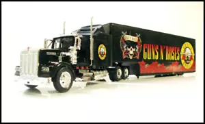 KENWORTH W900 Black Semi Trailer 1/43 Trucks Diecast Guns & Roses Graphics - Bild 1 von 7
